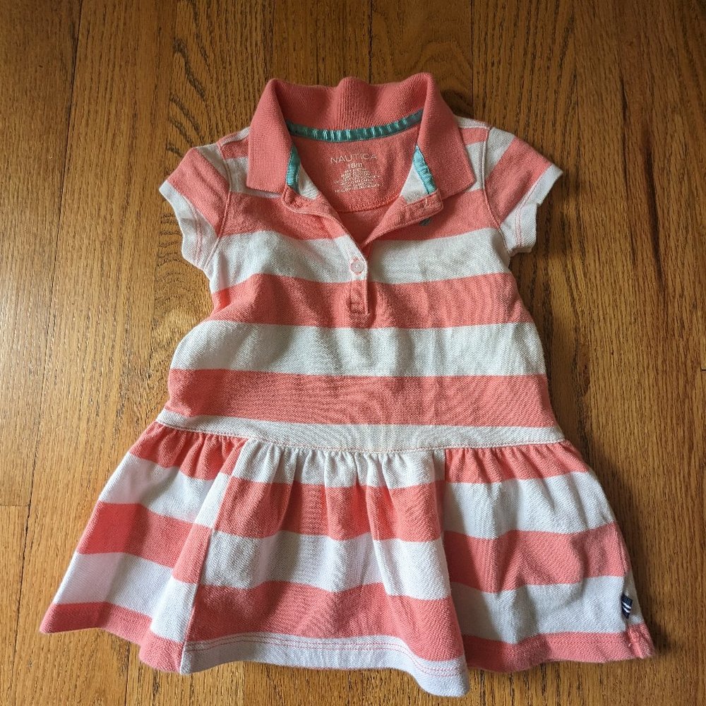 Nautica striped polo shirt dress